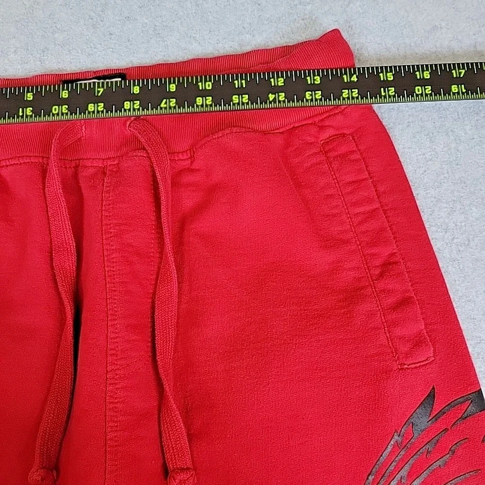 NATIVE 2001 BORNE Joggers Men's Size Small Red Indian Skull W/ Headdress Sweats - Picture 9 of 13